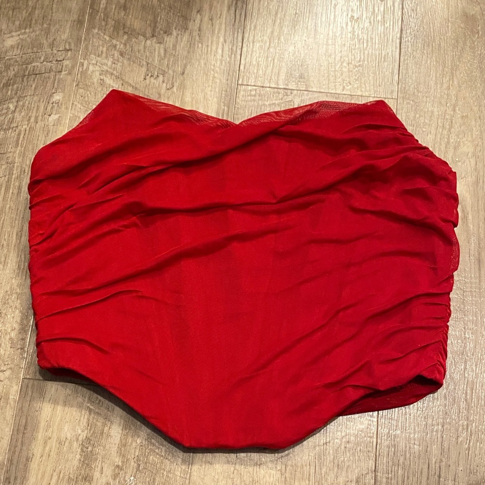 Red Corset Top Size Large